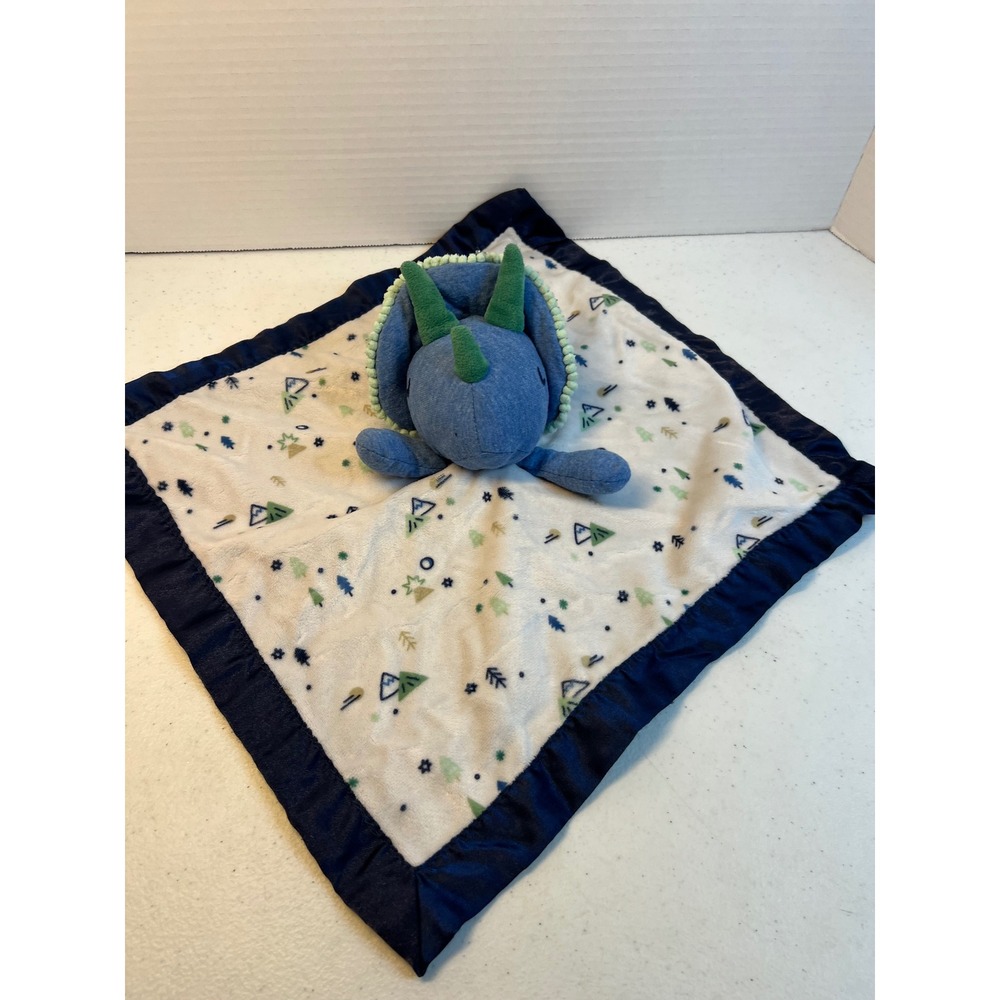 Cloud Island Blue Triceratops Dinosaur Security Blanket Lovey F16939764 Q1/21